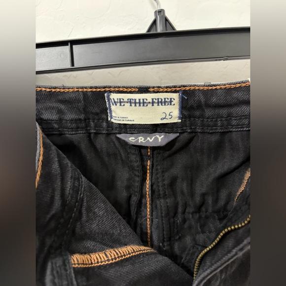 New Free People We The Free Crvy Mona High Rise Flare Jeans Zip Fly - Womens 25 - Picture 4 of 5
